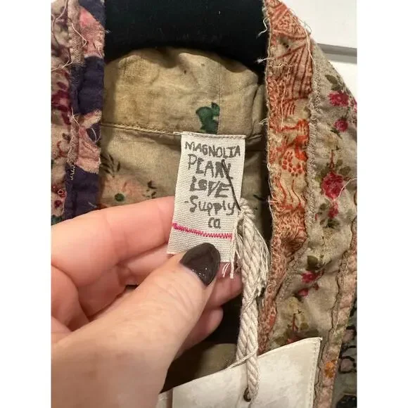 NWT Magnolia Pearl Versailles Cotton Quilted Julian Floral Kimono O/S - Picture 7 of 11